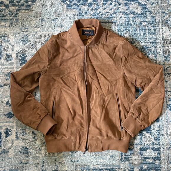 Quince 100% Suede Bomber Jacket - Picture 1 of 6
